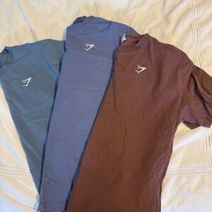 GYMSHARK women’s T-Shirt Set - Blue, Gray, Brown